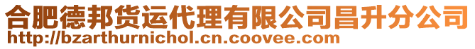 合肥德邦貨運代理有限公司昌升分公司