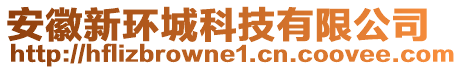 安徽新環(huán)城科技有限公司