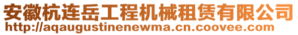 安徽杭連岳工程機(jī)械租賃有限公司