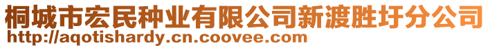 桐城市宏民種業(yè)有限公司新渡勝圩分公司