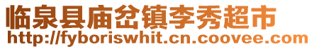 臨泉縣廟岔鎮(zhèn)李秀超市
