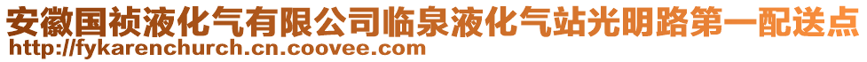 安徽國禎液化氣有限公司臨泉液化氣站光明路第一配送點