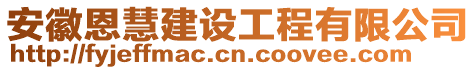 安徽恩慧建設(shè)工程有限公司