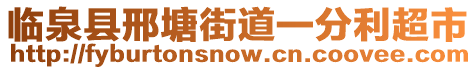 臨泉縣邢塘街道一分利超市