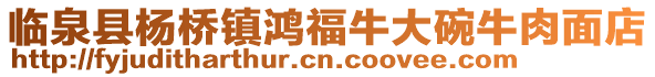 臨泉縣楊橋鎮鴻福牛大碗牛肉面店