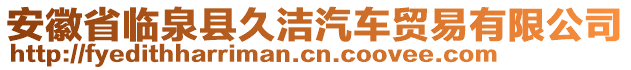 安徽省臨泉縣久潔汽車貿(mào)易有限公司