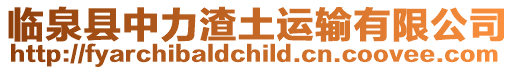 臨泉縣中力渣土運輸有限公司