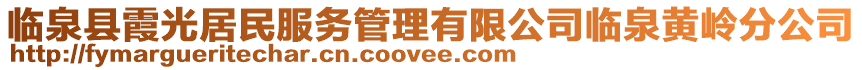 臨泉縣霞光居民服務(wù)管理有限公司臨泉黃嶺分公司