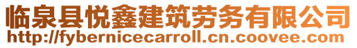 臨泉縣悅鑫建筑勞務(wù)有限公司