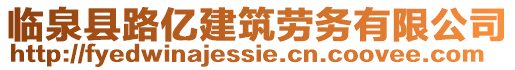 臨泉縣路億建筑勞務(wù)有限公司