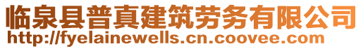 臨泉縣普真建筑勞務有限公司