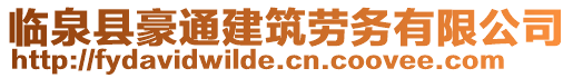 臨泉縣豪通建筑勞務(wù)有限公司