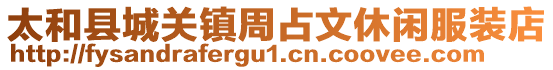 太和縣城關(guān)鎮(zhèn)周占文休閑服裝店