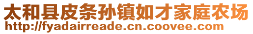 太和縣皮條孫鎮(zhèn)如才家庭農(nóng)場