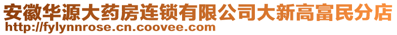 安徽華源大藥房連鎖有限公司大新高富民分店