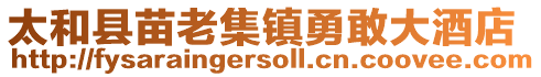 太和縣苗老集鎮勇敢大酒店