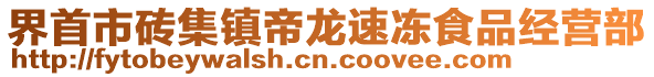 界首市磚集鎮(zhèn)帝龍速凍食品經(jīng)營部