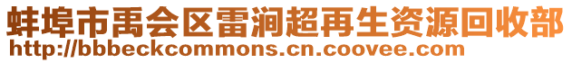 蚌埠市禹會(huì)區(qū)雷澗超再生資源回收部