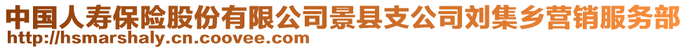 中國人壽保險股份有限公司景縣支公司劉集鄉(xiāng)營銷服務(wù)部