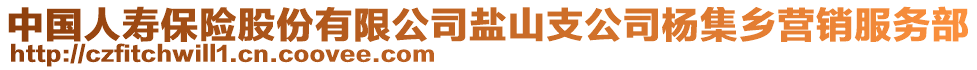 中國人壽保險股份有限公司鹽山支公司楊集鄉(xiāng)營銷服務(wù)部