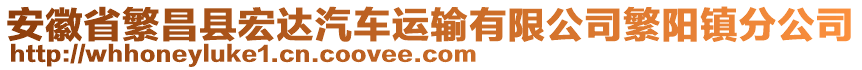 安徽省繁昌縣宏達(dá)汽車運(yùn)輸有限公司繁陽鎮(zhèn)分公司