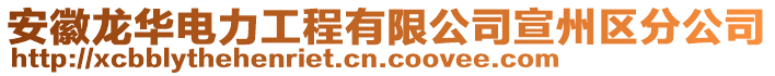 安徽龍華電力工程有限公司宣州區(qū)分公司