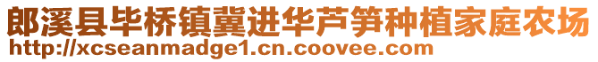 郎溪縣畢橋鎮(zhèn)冀進華蘆筍種植家庭農(nóng)場