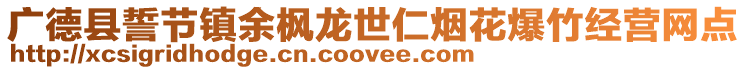 廣德縣誓節(jié)鎮(zhèn)余楓龍世仁煙花爆竹經(jīng)營(yíng)網(wǎng)點(diǎn)