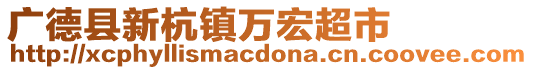 廣德縣新杭鎮(zhèn)萬宏超市