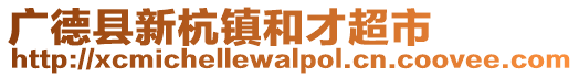 廣德縣新杭鎮(zhèn)和才超市