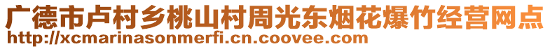 廣德市盧村鄉(xiāng)桃山村周光東煙花爆竹經(jīng)營網(wǎng)點(diǎn)