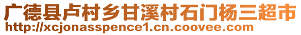 廣德縣盧村鄉(xiāng)甘溪村石門楊三超市