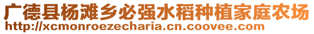 廣德縣楊灘鄉(xiāng)必強(qiáng)水稻種植家庭農(nóng)場(chǎng)