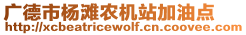 廣德市楊灘農(nóng)機(jī)站加油點(diǎn)