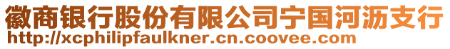 徽商銀行股份有限公司寧國河瀝支行