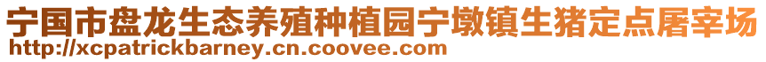 寧國市盤龍生態(tài)養(yǎng)殖種植園寧墩鎮(zhèn)生豬定點(diǎn)屠宰場