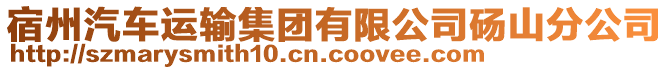 宿州汽車運(yùn)輸集團(tuán)有限公司碭山分公司