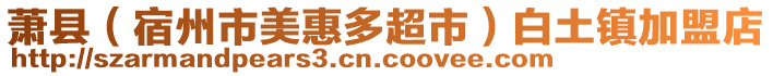 蕭縣（宿州市美惠多超市）白土鎮(zhèn)加盟店