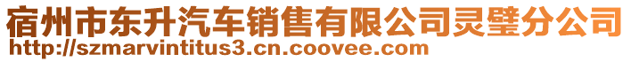 宿州市東升汽車銷售有限公司靈璧分公司