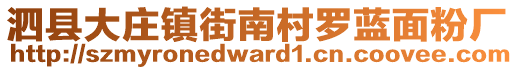 泗縣大莊鎮(zhèn)街南村羅藍(lán)面粉廠