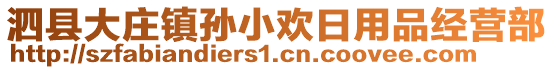 泗縣大莊鎮(zhèn)孫小歡日用品經(jīng)營部