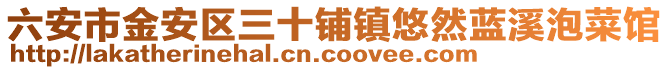 六安市金安區三十鋪鎮悠然藍溪泡菜館