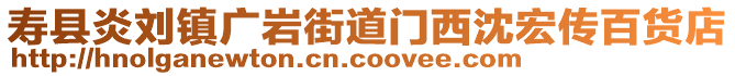 壽縣炎劉鎮(zhèn)廣巖街道門西沈宏傳百貨店