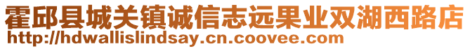 霍邱縣城關鎮誠信志遠果業雙湖西路店