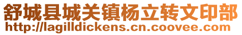 舒城縣城關鎮楊立轉文印部