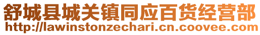 舒城縣城關鎮同應百貨經營部