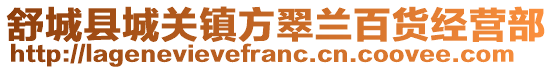 舒城縣城關鎮方翠蘭百貨經營部