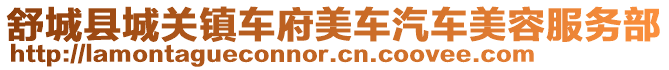 舒城縣城關(guān)鎮(zhèn)車府美車汽車美容服務(wù)部