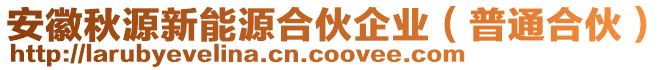 安徽秋源新能源合伙企業(yè)（普通合伙）