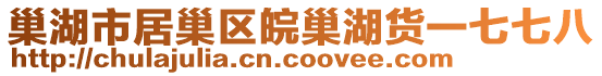 巢湖市居巢區(qū)皖巢湖貨一七七八